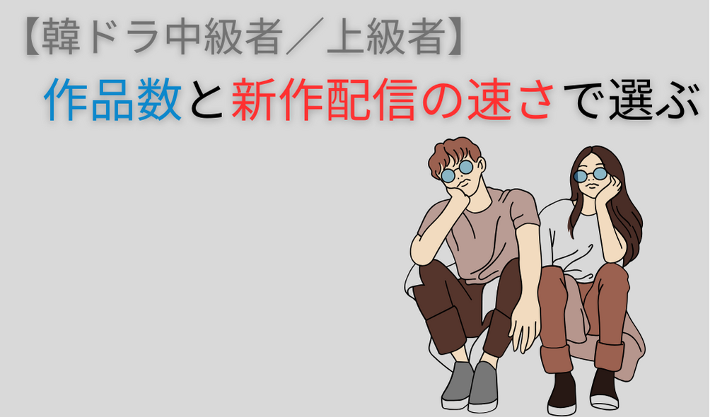 韓ドラ 作品数と新作配信の速さで選ぶ